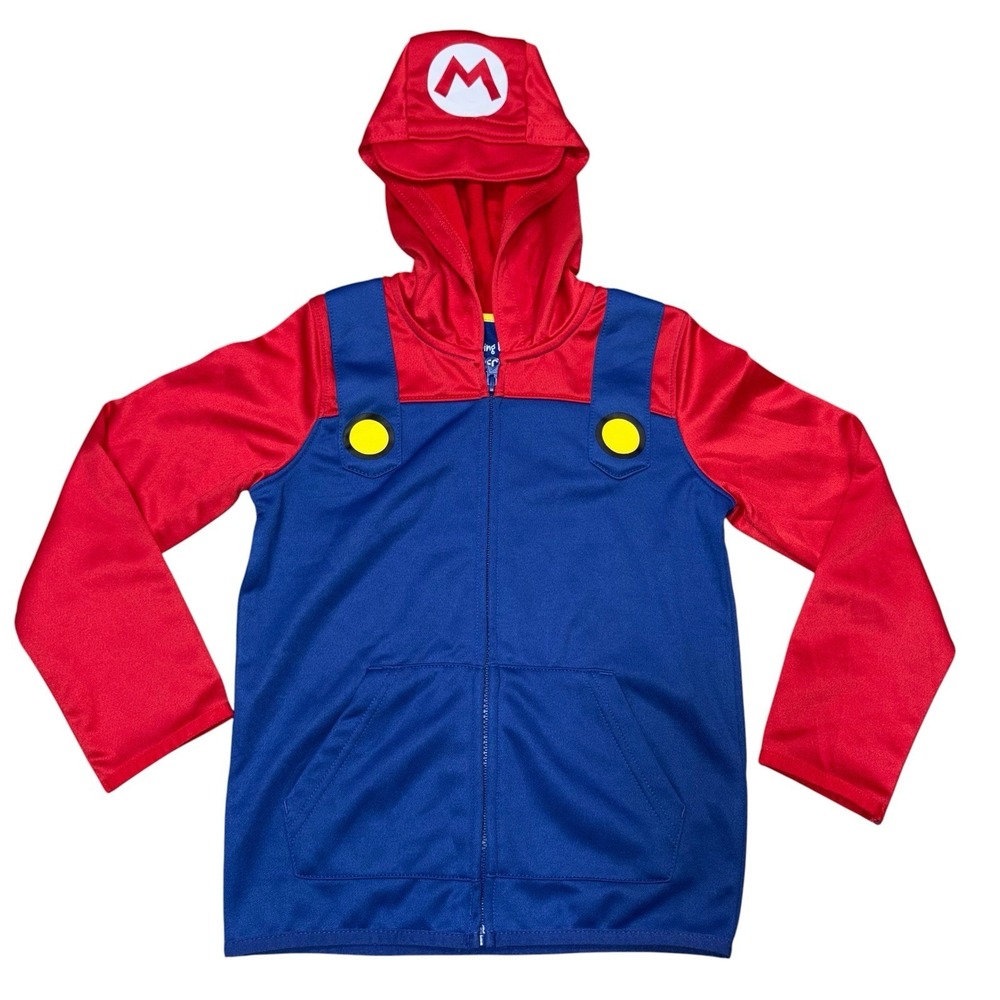 Jumping Beans Kids Mario Collectable Fleece Hoodie Size 6